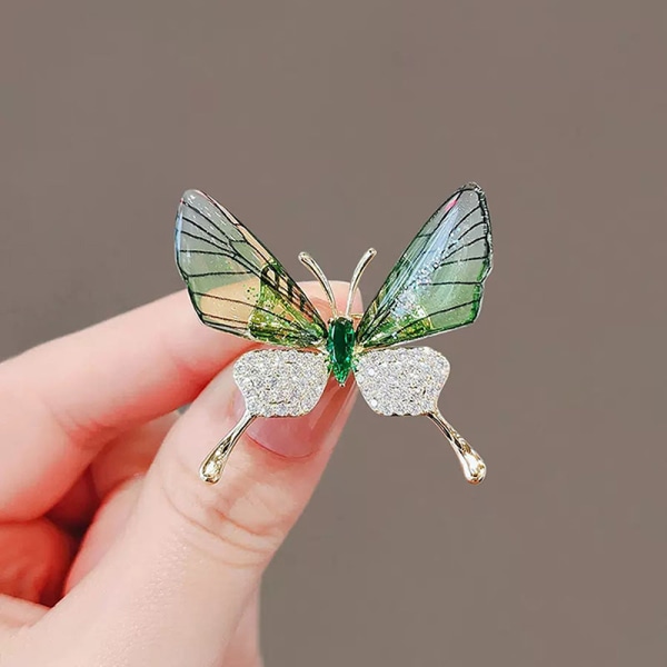 Butterfly Themed Fashion Emalje Crystal Rhinestones Broche Pin
