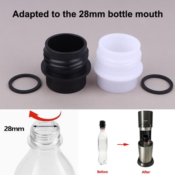 Flaskadapter för 28 Gauge PET Bubble-flaska kompatibel med S White