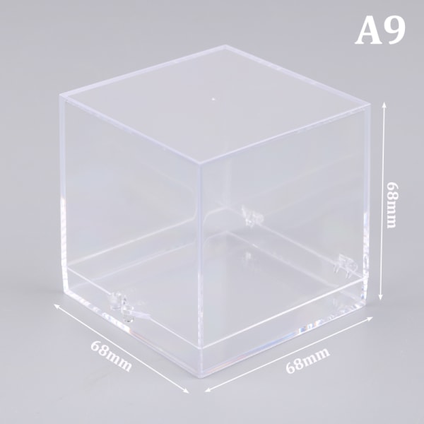 1 stk. Oppbevaringsbokslokk Gemstone Display Mynt Clear Container Spes A9