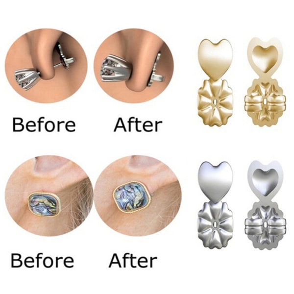Magic Earrings Ryggar Örhängen Lifters Stöder stadigt Lyfts Passform Silver