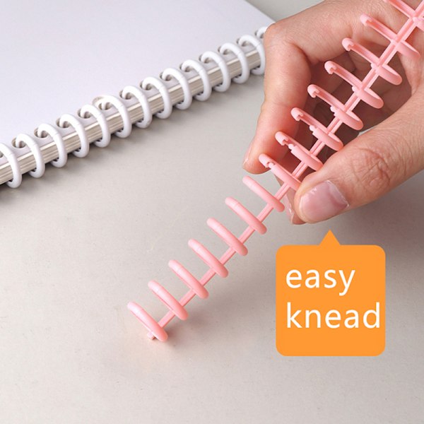 30 hull plastspiralringer for A4-papirnotebook-skrivesaker A7