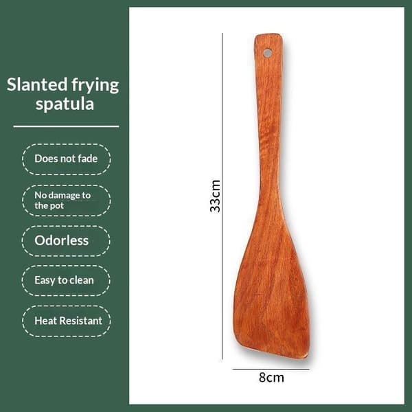 Husholdning Langt Håndtak Tre Kokespatel Egnet For Non S 35cm