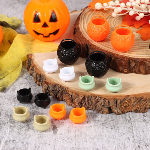 2 stk Halloween Mini Gryte Miniatyr Mini Halloween Godteri Buc A6
