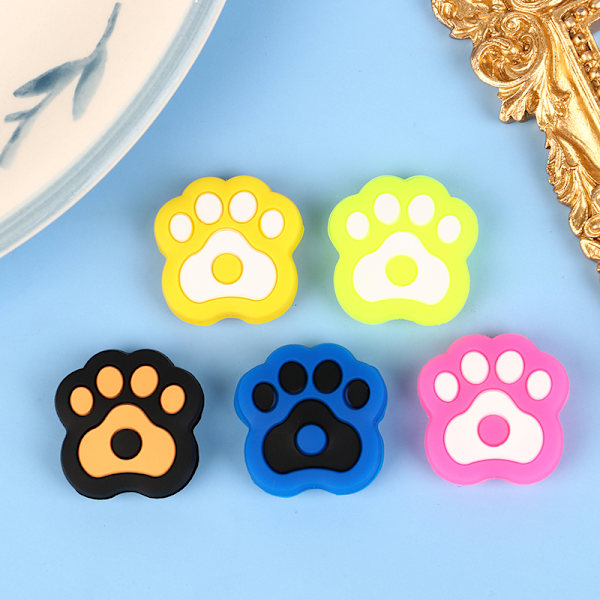 1 stk Cat Paw Shape Tennisracket Vibrasjonsdempere Silikon A Fluorescence green