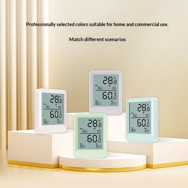 Högprecisions elektronisk väggmonterad LCD-temperaturfuktighet A1