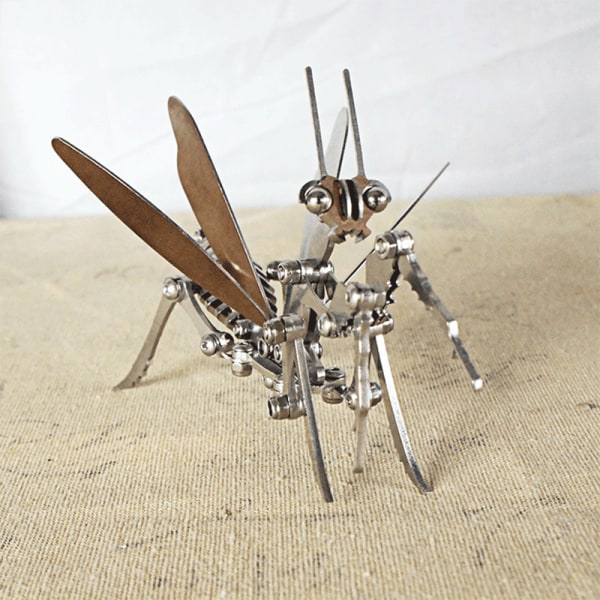 Afslut produkt 3D Metal Rustfrit Stål Mekanisk Insect Manti