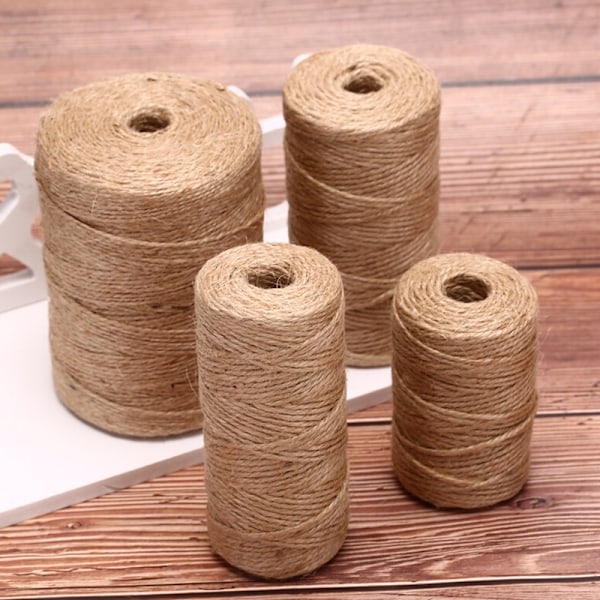 Naturlig hamp linned reb snoet burlap jute snor reb streng D 80m