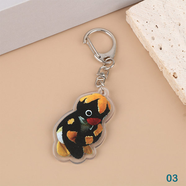 Tecknad akryldocka nyckelring Kawaii Penguin Perifer Toy Bac 03