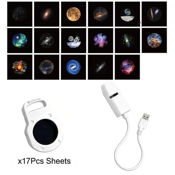1 sæt USB-projektion atmosfærelys Stjernehimmel natlys Rom Onesize