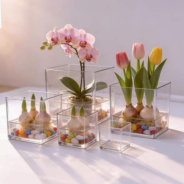 Klar Akryl Barnkruka För Inomhus- Och Utomhusblommor B2