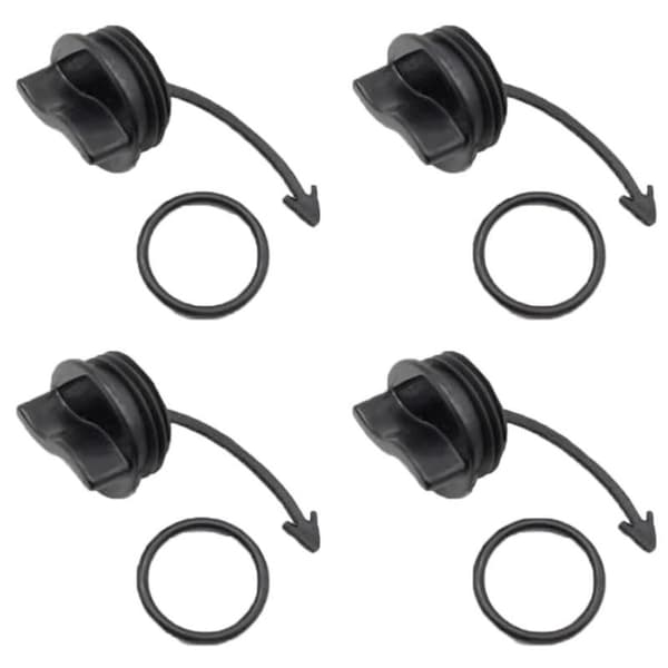1/4 sett svart tappeplugg med O-ring for SeaDoo Spark RXT GTX A1