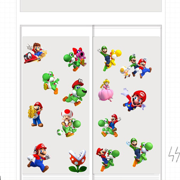 50 PC Super Mario Anime Game Sarjakuvatarrat Tee-se-itse kannettavan tietokoneen PVC Cla 50pcs