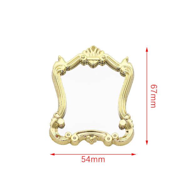 1:12 Scale Mini Frames Nukkekodin kaaripeilihuonekalujen koriste Rose Gold