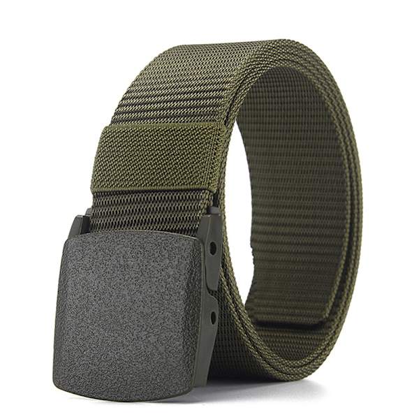 150 cm Mænds Militær Automatisk Spænde Nylon Bælte Udendørs Huntin Army green
