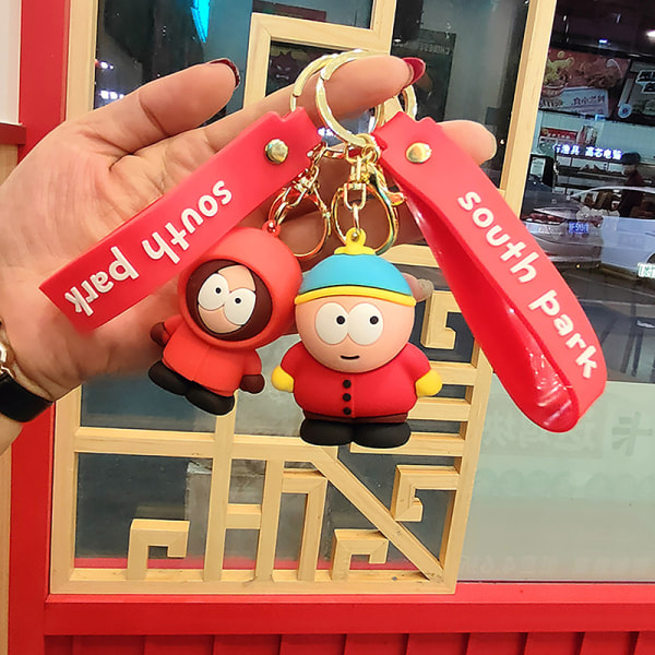 South Park Dolls Keychain e Cartoon Car Key Ring Pendant School A3