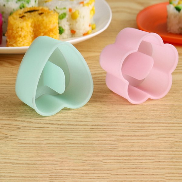 1 Stk Tegnefilm Riskugleform Sushi Rulle Risbold Bento Press Mol Blue BL3