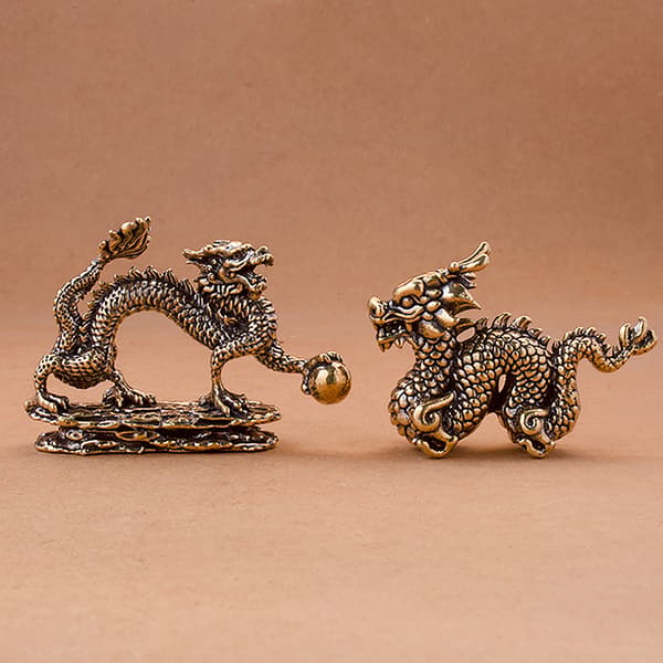 Zodiak Drakprydnad Hantverk Figur Djur Drake Staty Figu A3
