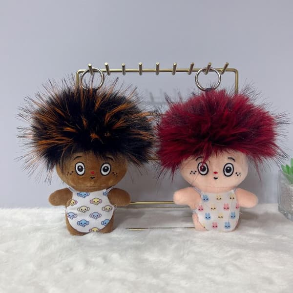 Rolig Explosion Head Doll e Plysch Nyckelring Tecknad Fylld Docka A1