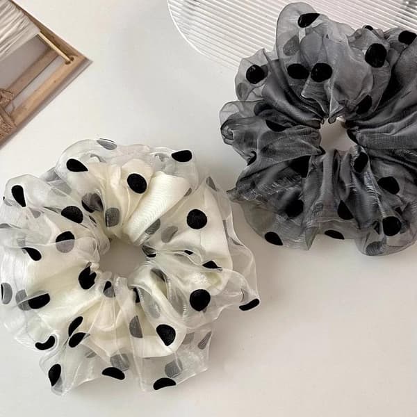 1 st Leopardmönstrad Oversized Scrunchie för kvinnor Elastisk Stor H A6