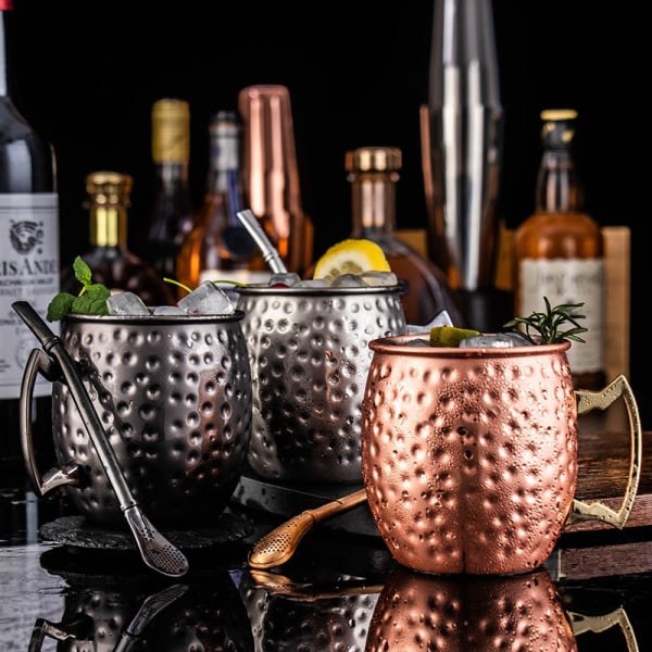 530ml Moscow Mule Kopparmuggar Metallmugg Cup Rostfri Skinka A2