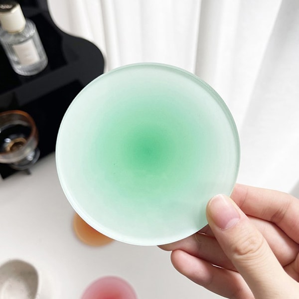 4 Farger Akryl Coasters Round Table Cup Mat Skyting Rekvisitter In Green