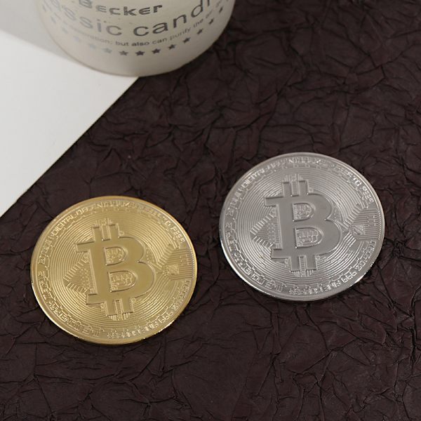 Kreativ souvenirbelagt Bitcoin-samlerobjekt Flott gavebit Coi Gold