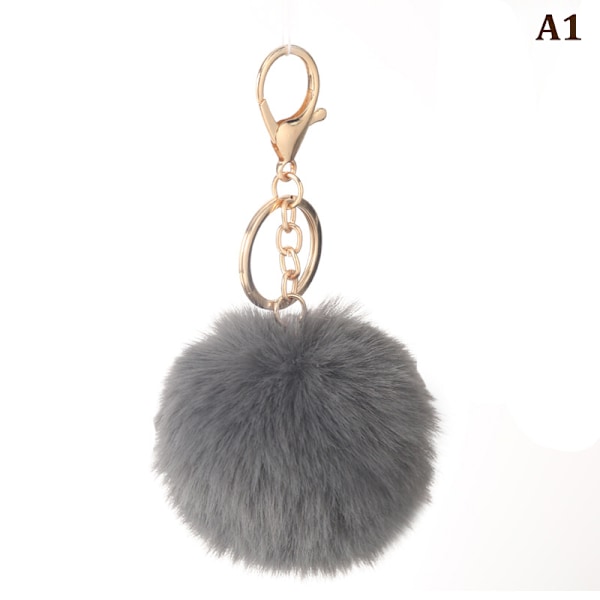 8cm e Key Pehmeä Fluffy Fur Ball Avaimenperä Fluffy Avaimenperät Trink A1