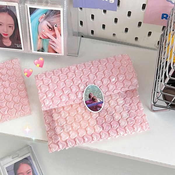 10 stk Skumpakningsposer Konvolutt PE Clear Protective Wrap Trans Pink 15.5X20.5cm