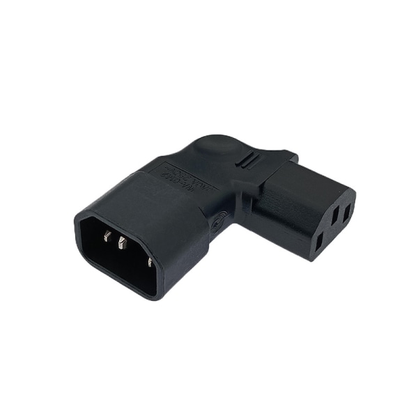 10 A 3-nastainen IEC-liitin alas YLÖS 90 kulmikas IEC 320 C14 uros - C1 A2