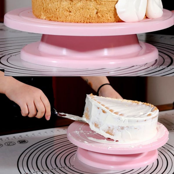 Kake dreieskive roterende sklisikker rund kake stativ kake dekorat Purple