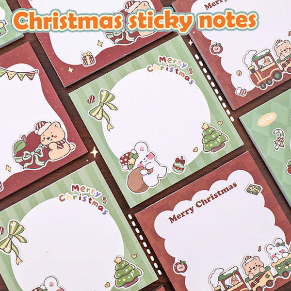 50 Ark Tegneserie Sticky Notes Kreativ Juleblokk Bærbar A3