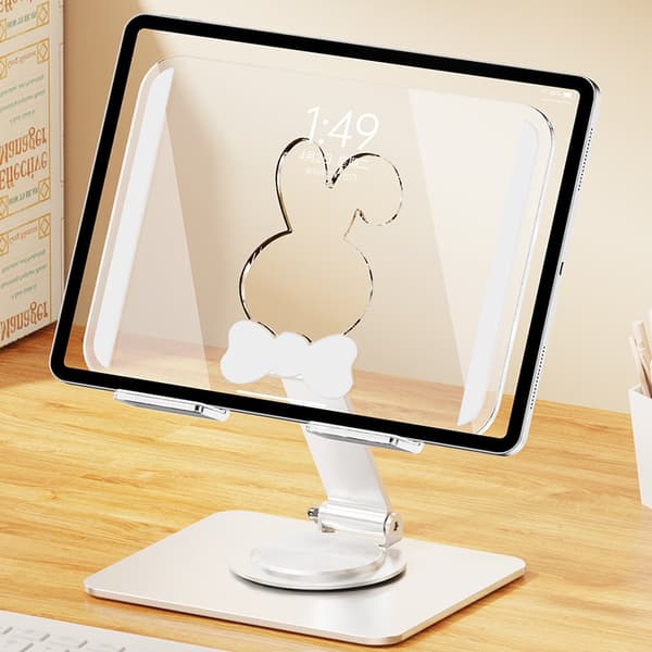 Klar Akryl 360° Roterbar Tablet Stand Foldbar Desktop Telefonholder A2