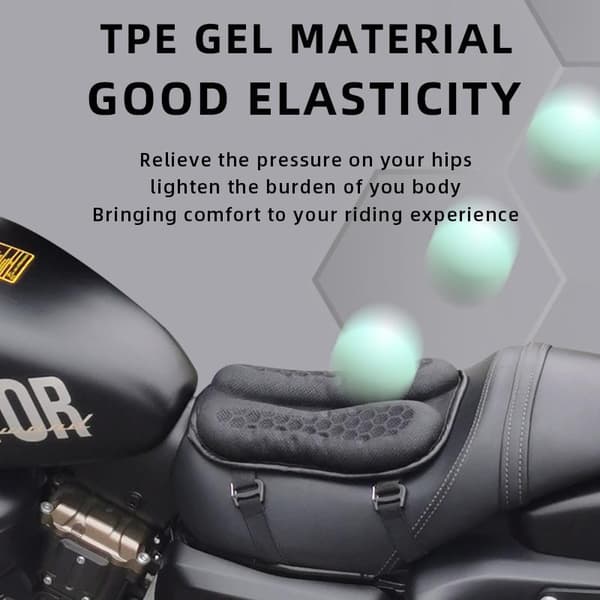 Vikbar motorcykel gel-sittdyna 3D bikakestruktur Br A