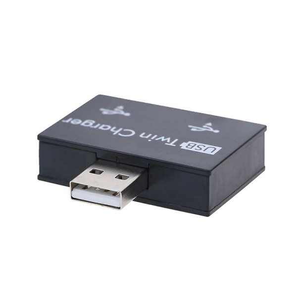 USB2.0-jakaja 1 uros-2-porttinen naaras USB keskittimen sovitin Black