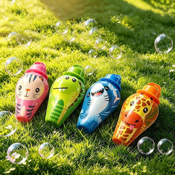 Tecknad djur Mini bubbelpinne leksak handhållen bubbelblåsare A3