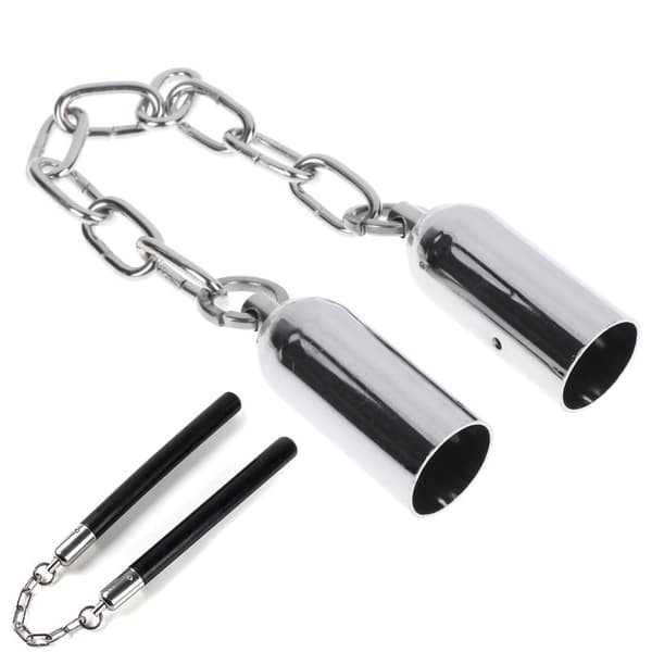 Nunchaku-forbindelseskæde DIY Kampsport-plejlsvingled Hoved Silver