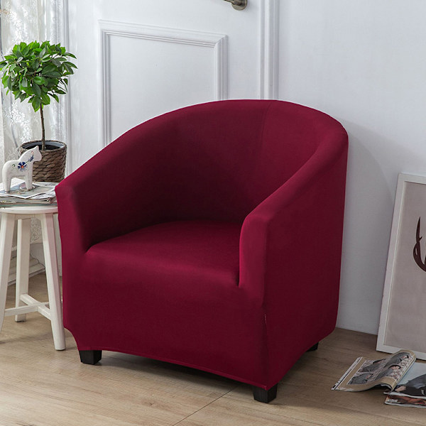 Enkel Cover Club Sofföverdrag Till Vardagsrum Elastisk Rela Wine red