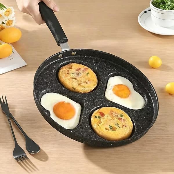 Egg Burger Stekepanne Trehåndtak Nonstick Husholdningsuniversa A2