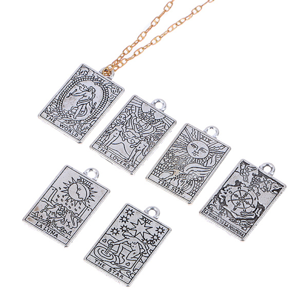 1 stk Tarot anheng DIY Witch Divination Moon Sun Charms Armbånd B