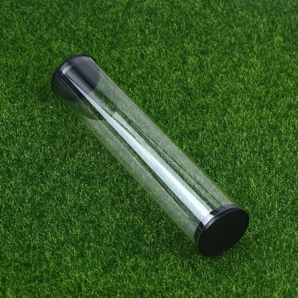 Bärbar golfbehållare Golfbollsrör PC Transparent Runt for 5 Ball
