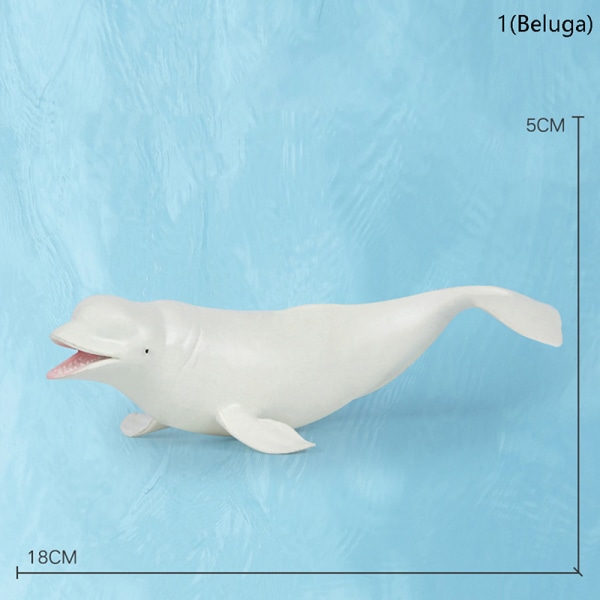 Simulering Marine Sea Life-figurer Actionfigurer Ocean Anima 1(Beluga)