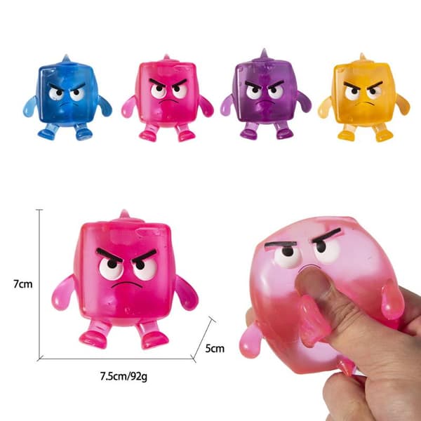 Cube Little Square Monster TPR Langsom Rebound Legetøj Fidget Stress 1pc