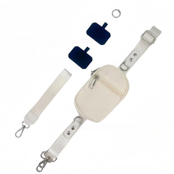Mini Crossbody Telefonveske Avtakbar Justerbar Stropp Glidelås Coi A1