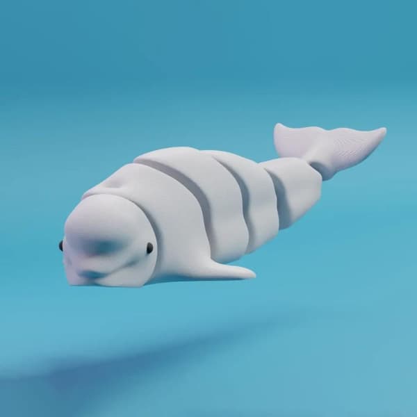 Flexibel Simulering Marin Djurprydnad 3D-printad Haj Ki A1
