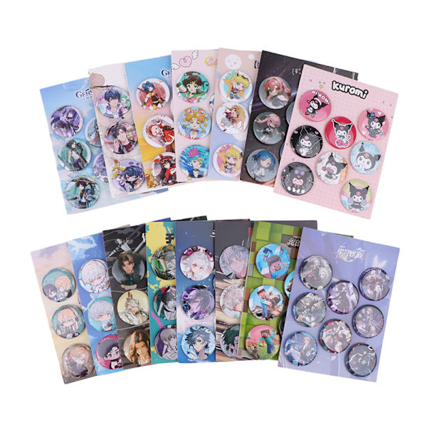 8 kpl / set Anime Tinning -reppu -rintamerkki Matkamuistovaatetuslahja F 08