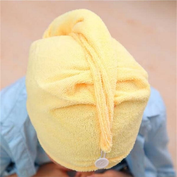 Mikrofiber Hårhåndkle Tørking Bad Spa Hodehette Turban Twis