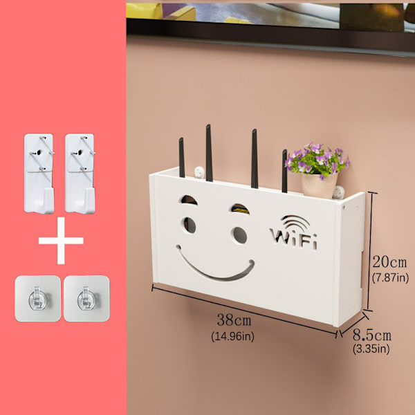 Trådløs Wifi Router Oppbevaringsboks Stue Stikkontakt Wifi Decora B