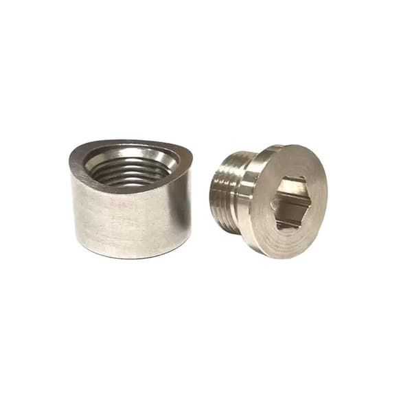 Gjenge Oksygensensor Bung Rustfritt Stål Mutter Fitting Sveise M18 1set