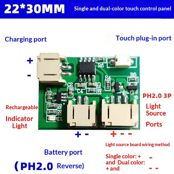 1/3/5 stk LED 3-nivå dimming berøringskontroll USB C timer av-kontroll Controller DC