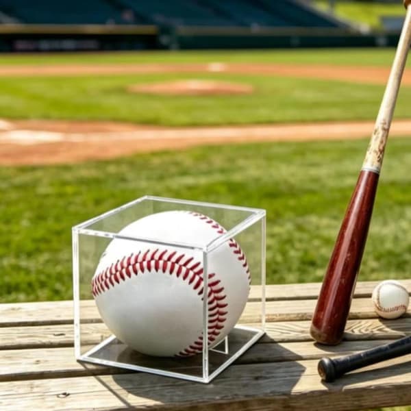 80mm akryylinen baseball-vitriini pölytiivis kevyt urheilu S